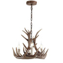 Jonathan Y Eldora 18" Adjustable Resin Antler 3-Light LED Chandelier