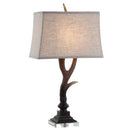 Jonathan Y Antler 29.5" Rustic Resin/Crystal LED Table Lamp