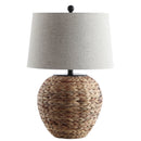 Jonathan Y Alaro 24.5" Banana Leaf Basket LED Table Lamp