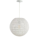 Jonathan Y Luna 15.7" Woven Rattan Orb LED Pendant