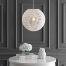 Jonathan Y Luna 15.7" Woven Rattan Orb LED Pendant
