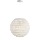 Jonathan Y Luna 15.7" Woven Rattan Orb LED Pendant