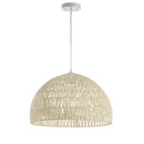 Jonathan Y Campana 20" Woven Rattan Dome LED Pendant