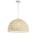 Jonathan Y Campana 20" Woven Rattan Dome LED Pendant
