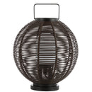 Jonathan Y Jigu 22" Outdoor Woven Globe Asian LED Lantern