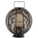 Jonathan Y Jigu 22" Outdoor Woven Globe Asian LED Lantern