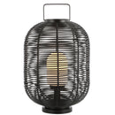 Jonathan Y Kandella 26.7" Outdoor Woven Oval Asian LED Lantern