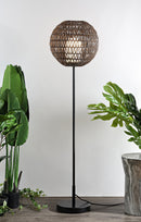 Jonathan Y Bea 61" Outdoor Woven Globe LED Floor Lamp