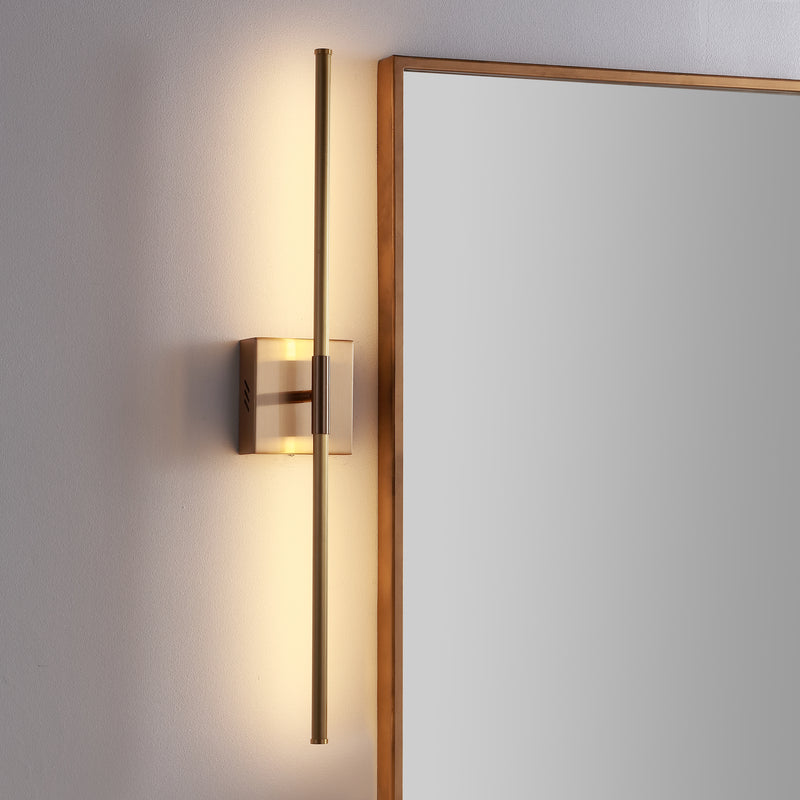 Jonathan Y Makena 28" Dimmable Integrated LED Metal Wall Sconce