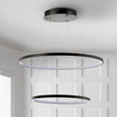 Jonathan Y Brice 24" Round Integrated LED Metal Chandelier