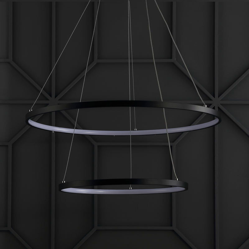 Jonathan Y Brice 24" Round Integrated LED Metal Chandelier