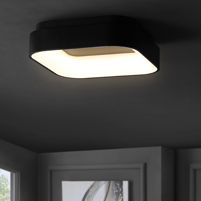Jonathan Y Rafael 17.7" Integrated LED Metal Flush Mount Ceiling Light
