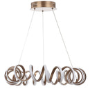 Jonathan Y Cursive 24" Adjustable Spiral Integrated LED Metal Chandelier Ceiling Light