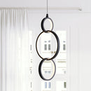 Jonathan Y Loop 7.75" Adjustable Integrated LED Metal Ring Pendant