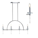Jonathan Y Doris 41" 4-light Linear Metal/Crystal LED Pendant