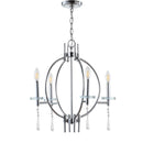Jonathan Y Laura 23" Crystal/Metal LED Pendant