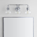 Jonathan Y Shirley 24" 3-light Metal/ Bubbled Glass Vanity Light