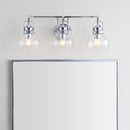 Jonathan Y Shirley 24" 3-light Metal/ Bubbled Glass Vanity Light