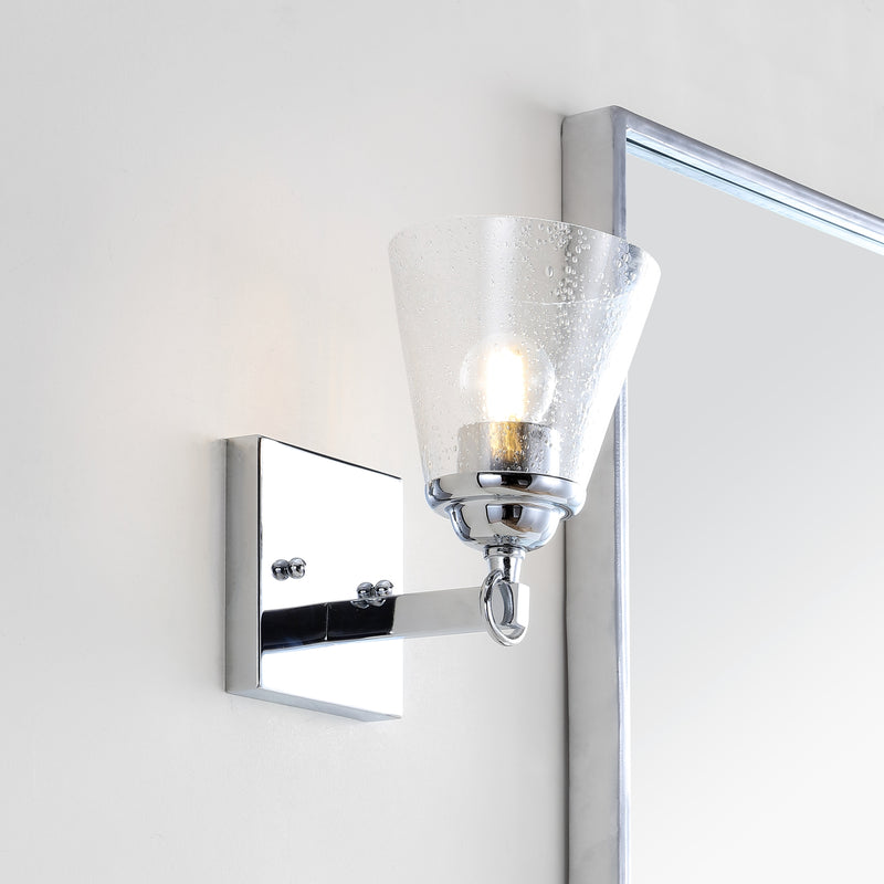 Jonathan Y Marion 5" Hurricane Metal/Glass Vanity