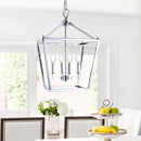 Jonathan Y Pagoda 12" 4-Bulb Lantern Metal LED Pendant