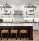 Jonathan Y Pagoda 20" 8-Bulb Lantern Metal LED Pendant