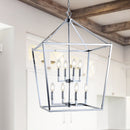 Jonathan Y Pagoda 20" 8-Bulb Lantern Metal LED Pendant
