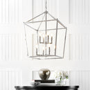 Jonathan Y Pagoda 20" 8-Bulb Lantern Metal LED Pendant