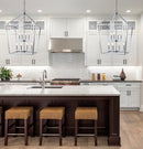 Jonathan Y Pagoda 20" 8-Bulb Lantern Metal LED Pendant