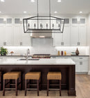 Jonathan Y Pagoda 49" Linear 6-Bulb Lantern Metal LED Pendant