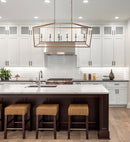 Jonathan Y Pagoda 49" Linear 6-Bulb Lantern Metal LED Pendant