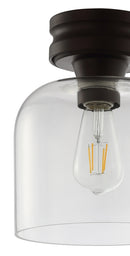 Jonathan Y Domenic 7.75" Metal/Glass LED Flush Mount