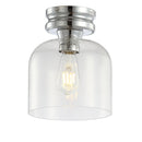 Jonathan Y Domenic 7.75" Metal/Bubbled Glass LED Flush Mount