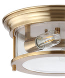 Jonathan Y Lauren 13.25" Metal/Glass LED Flush Mount