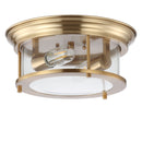 Jonathan Y Lauren 13.25" Metal/Glass LED Flush Mount