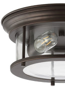 Jonathan Y Lauren 13.25" Metal/Glass LED Flush Mount