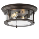 Jonathan Y Lauren 13.25" Metal/Glass LED Flush Mount