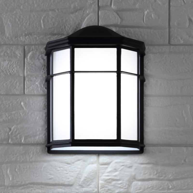 Jonathan Y Henry 9.7" Outdoor Frosted Acrylic/Metal Integrated LED Sconce