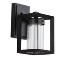 Jonathan Y Nate 9.7" Outdoor Modern Cube Bubble Glass/Metal Integrated LED Sconce