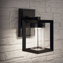 Jonathan Y Nate 9.7" Outdoor Modern Cube Bubble Glass/Metal Integrated LED Sconce