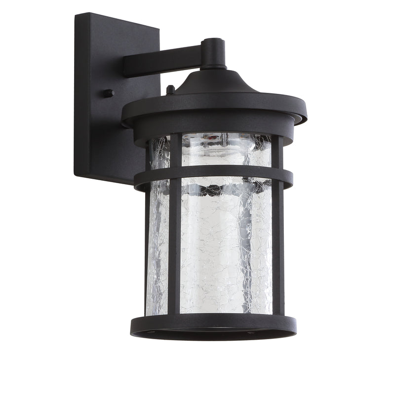 Jonathan Y Campo 11.5" Outdoor Wall Lantern Crackled Glass/Metal Integrated LED Sconce