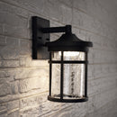 Jonathan Y Campo 11.5" Outdoor Wall Lantern Crackled Glass/Metal Integrated LED Sconce