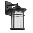Jonathan Y Porto 14" Outdoor Wall Lantern Crackled Glass/Metal Integrated LED Sconce