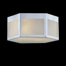 Jonathan Y Minimo 13" Hexagon Metal/Frosted Glass LED Flush Mount