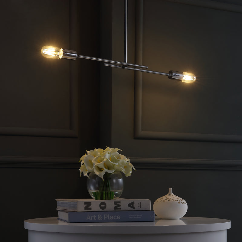 Jonathan Y Turing 30.5" Adjustable Metal LED Linear Pendant