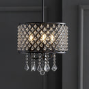 Jonathan Y Gigi 13" Metal/Crystal Adjustable LED Drop Pendant