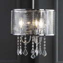 Jonathan Y Avah 13" Metal/Crystal Adjustable LED Drop Pendant