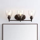 Jonathan Y Marais 22.5" 3-Light Metal/Glass LED Wall Sconce