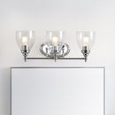 Jonathan Y Marais 22.5" 3-Light Metal/Glass LED Wall Sconce