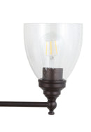 Jonathan Y Marais 30" 4-Light Metal/Glass LED Wall Sconce