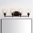 Jonathan Y Marais 30" 4-Light Metal/Glass LED Wall Sconce